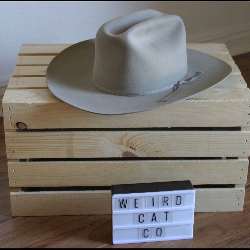 Resistol Grey Felt Wide Brimmed Hat